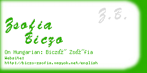 zsofia biczo business card